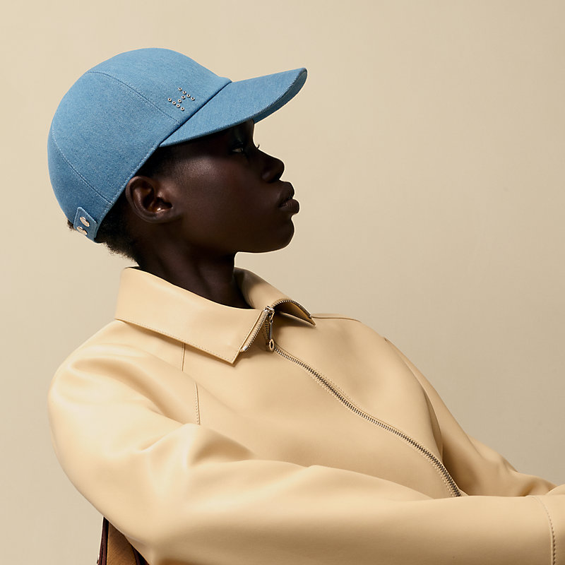 【HERMES】サイドに「H」モチーフ☆Tess Pierce デニム キャップ Tess Pierce cap | Hermès USA